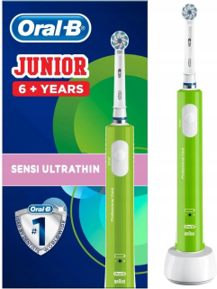 Elektrická zubná kefka Oral-B Junior Green pre deti vo veku 6+